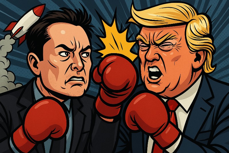Tesla-Tornado trifft Trump-Tsunami – Elon gegen den Orangenen