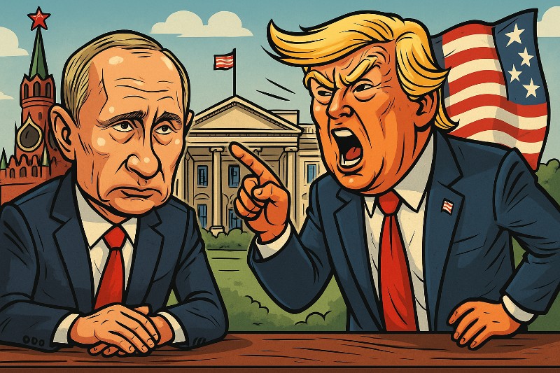 Wladimir will Weltfrieden – bekommt aber erst mal Hausarrest von Trump