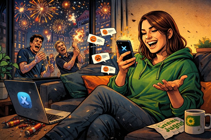 Silvester, X und die große Pointe: Wie Jette Nietzard wieder einmal das Internet zündete – ohne Feuerwerk