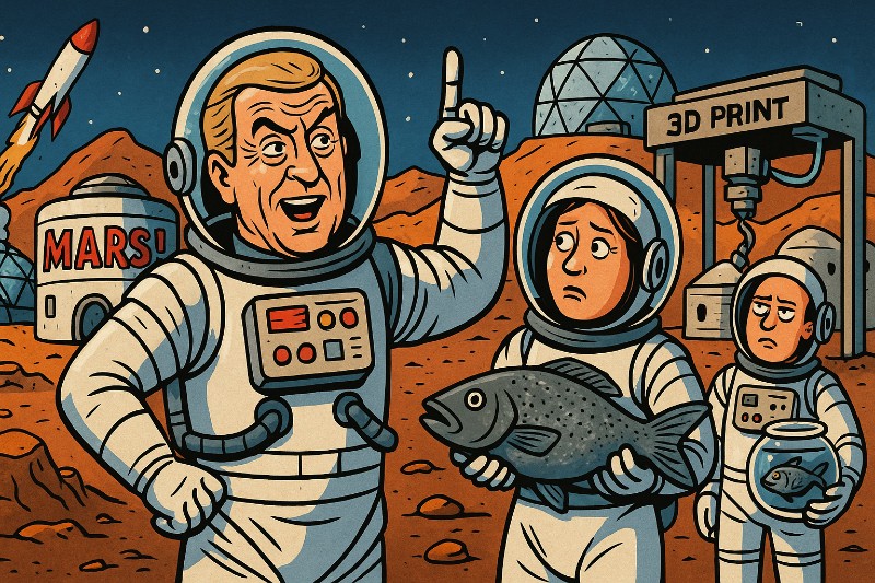 Fisch vom Mond & 3D-Wohnungen auf dem Mars – Die ESA hebt ab (aber nicht abgehoben!)