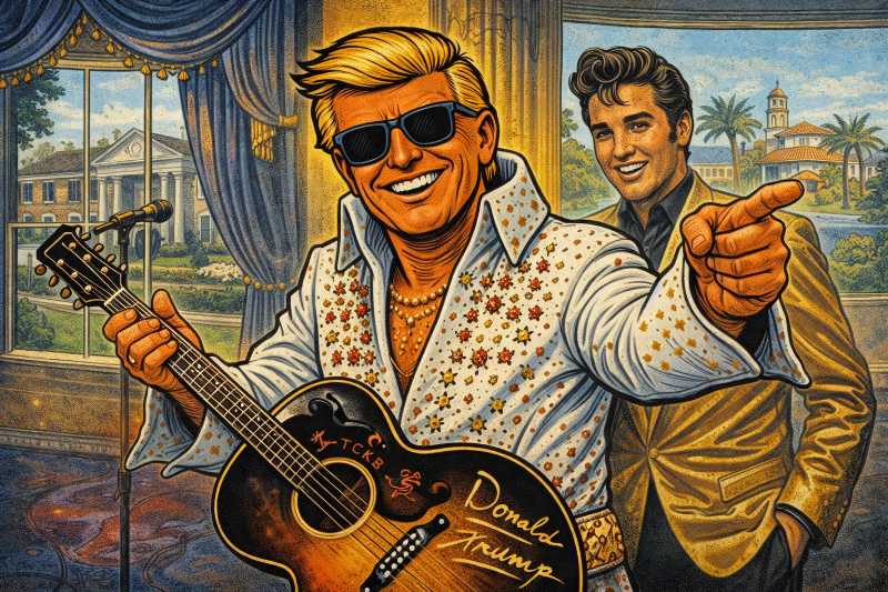 Graceland trifft Glamour – Wenn Legenden sich gegenseitig beeindruckend finden